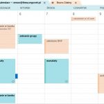W programie Outlook można wyświetlać swój kalendarz oraz kalendarz udostępniony przez innego użytkownika nakładając je na siebie - uzyskując tym samym widok jednego scalonego kalendarza.