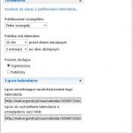 Opcja publikowania kalendarza w internecie pozwala na udostępnianie kalendarza użytkownikom spoza organizacji.