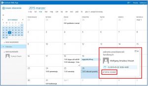 Szybki podgląd szczegółów wpisu w kalendarzu OWA 2013