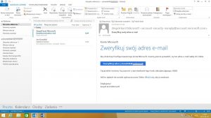 Domyślny widok folderów w programie MS Outlook 2013