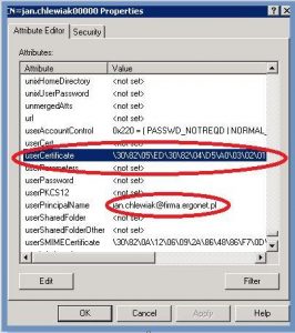 Szyfrowanie - Certyfikat użytkownika w AD