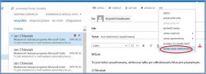 Szyfrowanie - Nowa wiadomość w OWA - Opcje wiadomości